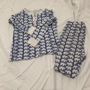 Roberta Roller Rabbit unisex toddler pajamas blue size 2